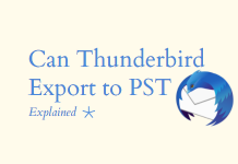 can thunderbird export to pst