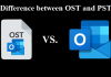 Difference between OST and PST